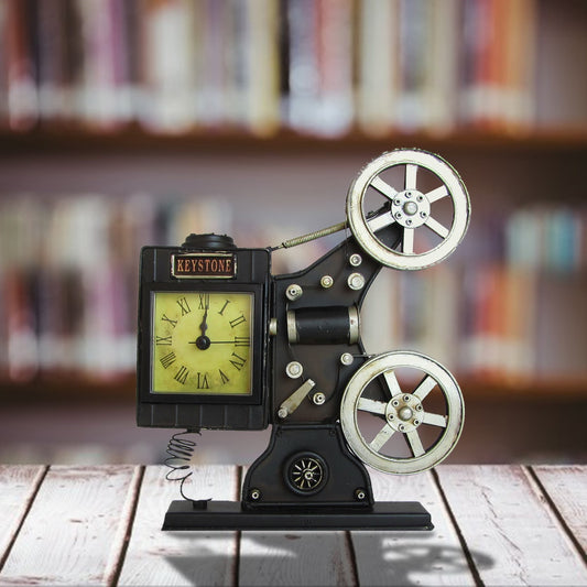 Old School Film Projector Tabletop Clock