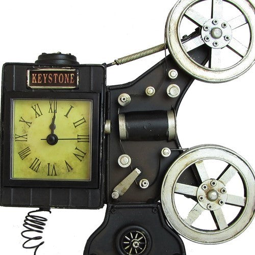 Old School Film Projector Tabletop Clock