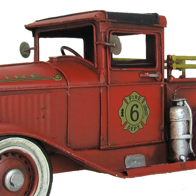 11.5" Antique Style Model American Fire Truck