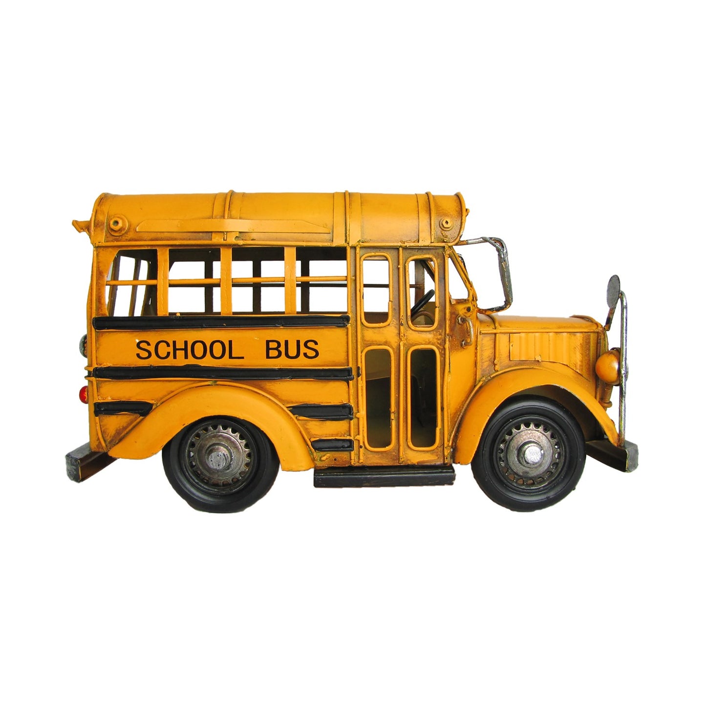 Metal Model School Bus Tabletop Decoration