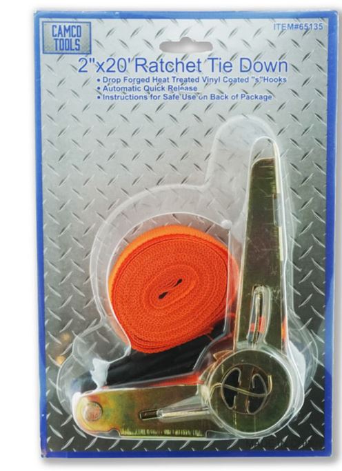 Rachet Tie Down Straps - 2"x20"