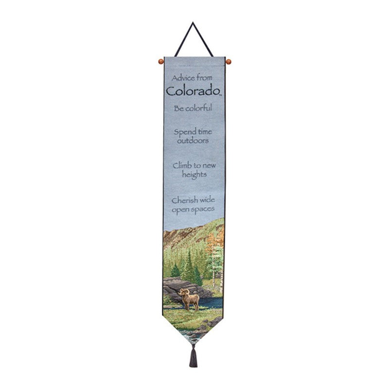 Advice From Colorado-9X41 Woven Tapestry Bell Pull