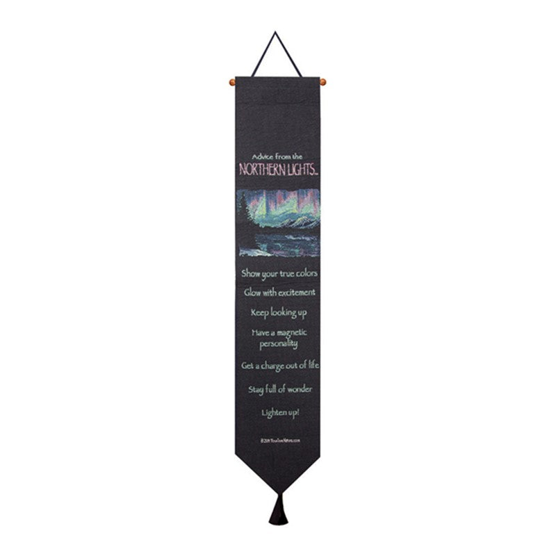 Advice From The Northern Lights-9x41 Woven Tapestry Bell Pull