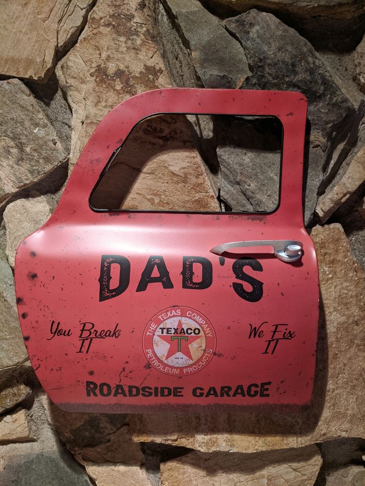 Texaco Dad's Roadside Garage Truck Door 3D Wall Decor