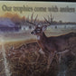 Our Trophies come with Antlers Tempered Glass Cutting Board 12"x16"
