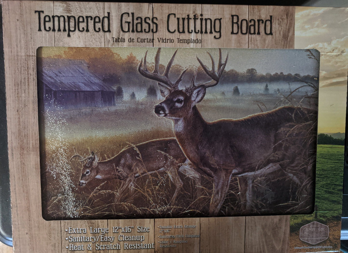 Our Trophies come with Antlers Tempered Glass Cutting Board 12"x16"
