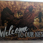 Welcome to our Nest Hen & Chicks Tempered Glass Cutting Board 12"x16"