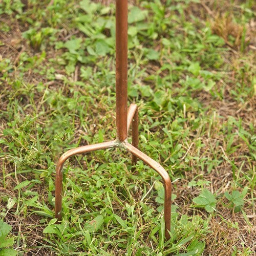 Antique Copper Teapot Birdhouse Garden Stake Genie Lamp