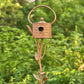 Antique Copper Teapot Birdhouse Garden Stake Ribbed Octagonal Teapot