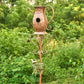 Antique Copper Teapot Birdhouse Garden Stake Tall Hourglass Teapot