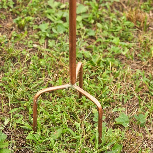 Antique Copper Teapot Birdhouse Garden Stake Tall Hourglass Teapot