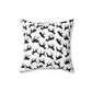 Black Dog AOP Spun Polyester Square Pillow