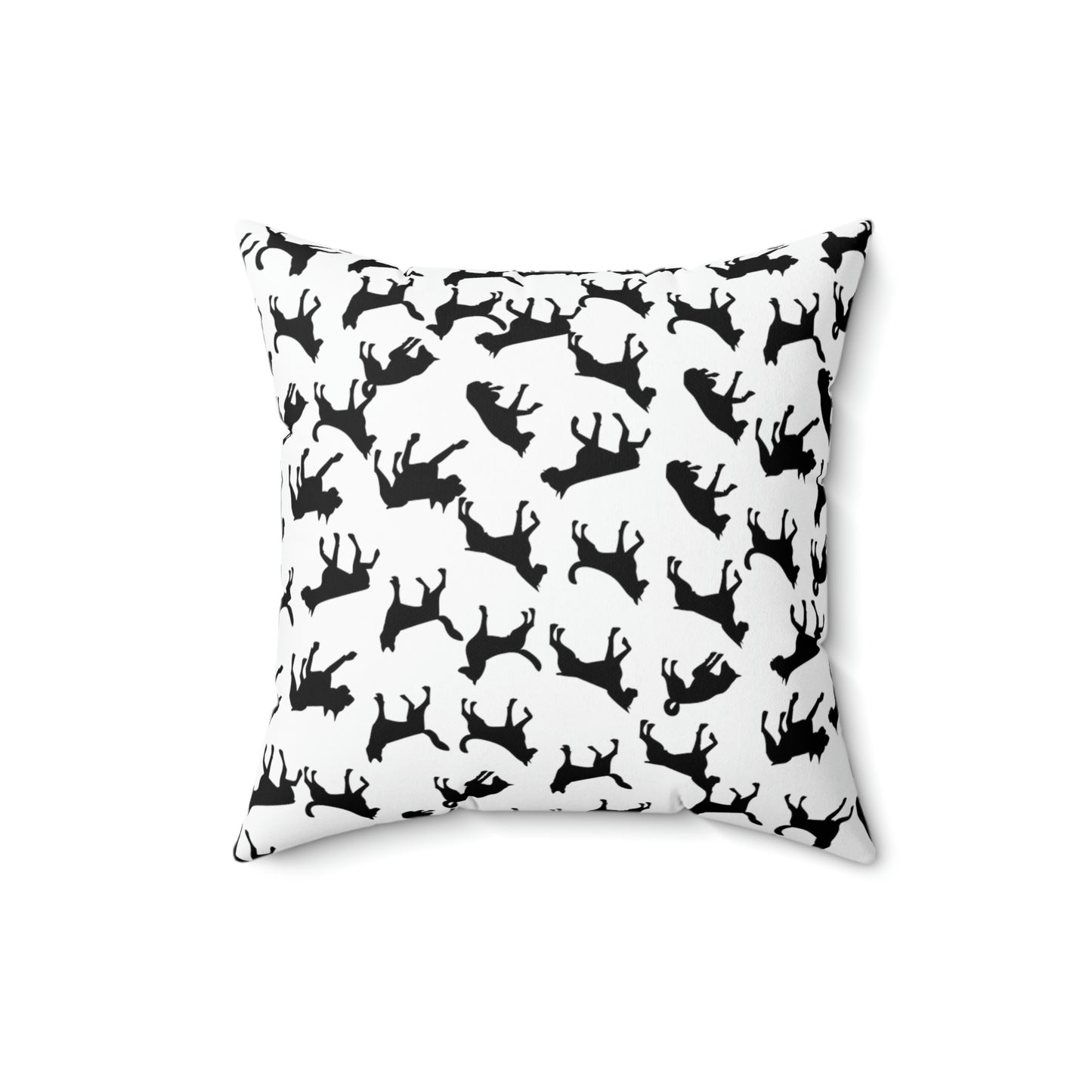 Black Dog AOP Spun Polyester Square Pillow