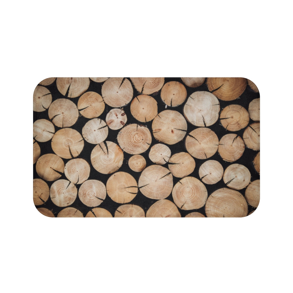 Bath Mat Wood Stack Large and Small Sizes