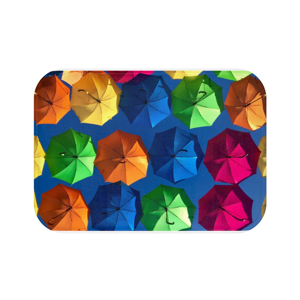 Bath Mat Colorful Umbrella's Large and Small Sizes