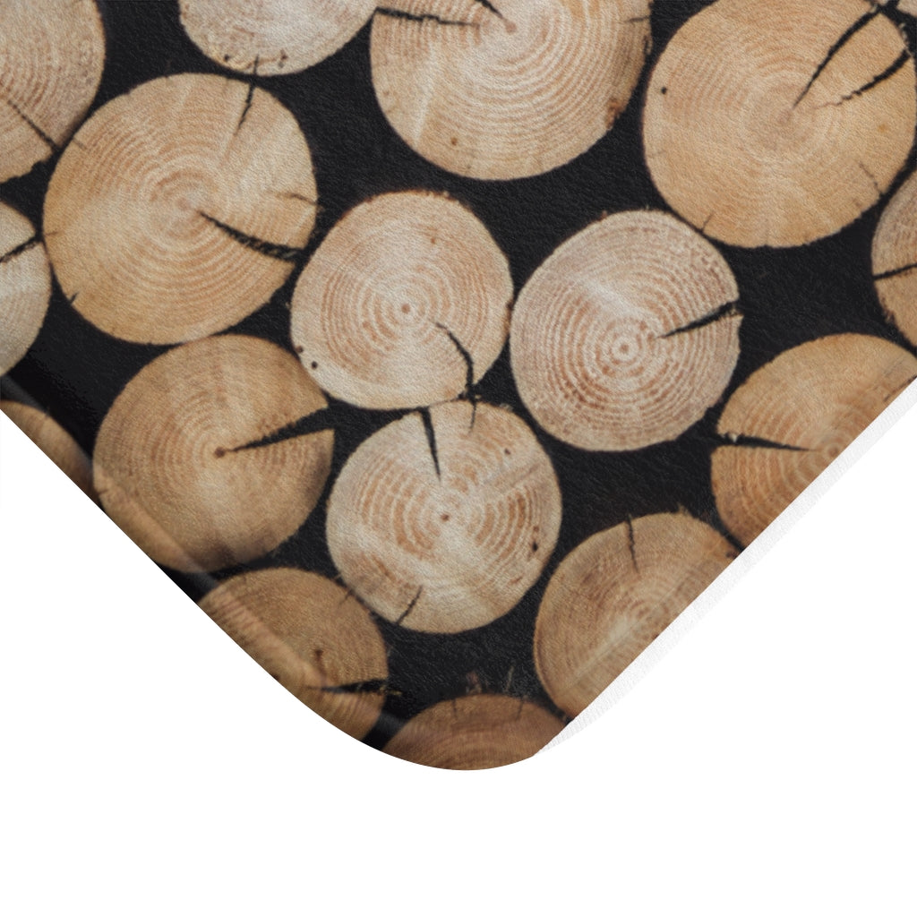 Bath Mat Wood Stack Large and Small Sizes