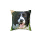 Border Collie Spun Polyester Square Pillow Case