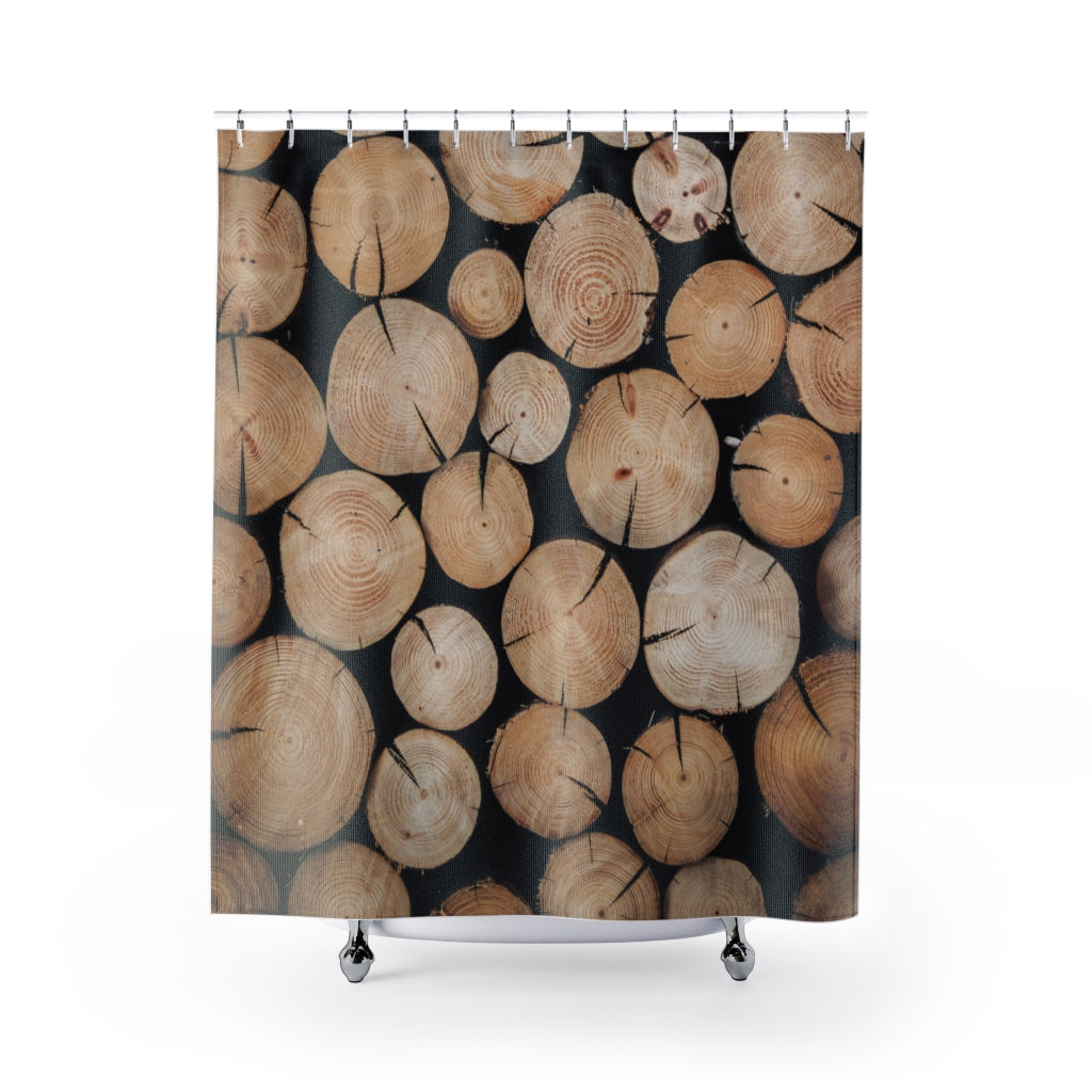 Shower Curtains 71x74 Wood Stack