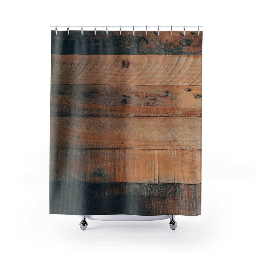 Shower Curtains 71x74 Wood Slates