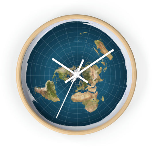 Flat Earth 10 inch Wall clock