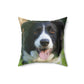 Border Collie Spun Polyester Square Pillow Case