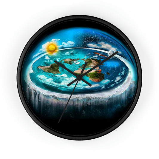 Flat Earth Wall clock