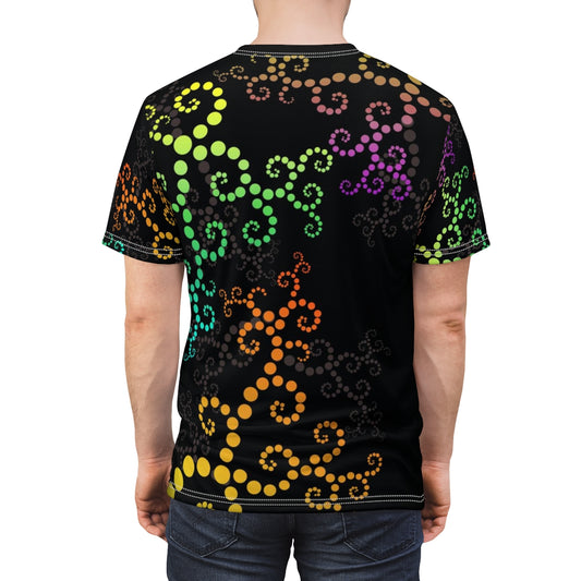 Colorful Dots - Unisex AOP Cut & Sew Tee