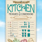 Kitchen Conversions - Metal Sign - 8x12" - Made in the USA !