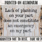 Lack of Planning - Metal Sign
