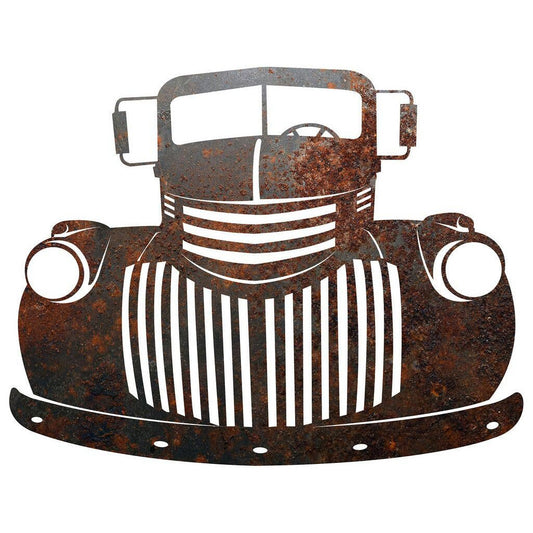 Rustic Metal Old Truck Sign